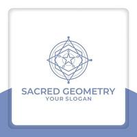 logo design sacred geometry, triangle, square, circle, spiral, and straight line. vector