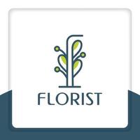 vector de diseño de logotipo de hoja, floral, naturaleza, floristería.