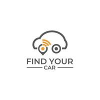 find car logo design flat vector line