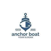 Boat anchor Logo Design Template Vector