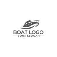 Creative boat logo design vector illustration for nautical sailing