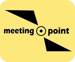 Meeting Point Icon on yellow background Illustration design vector