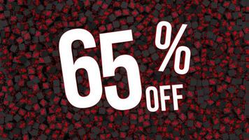 Sixty Five Percent Off 3D Rendering, Special Sale Offer Background, Shopping Event video