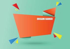 Abstract Origami Lush Lava Banner And Green