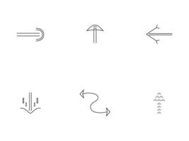 set of different shapes of arrows vector