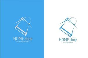 diseño de logotipo para tienda de casa en estilo plano. vector