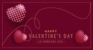 Realistic heart Valentines Day simple background vector