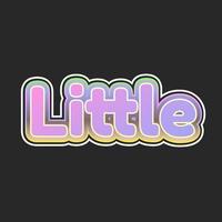 Little lettering for logos, greeting cards, parties, badges, baby showers, banners, invitations, tags, web vector