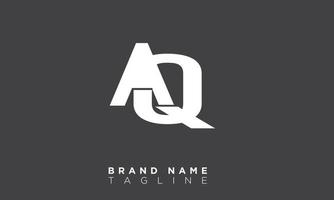 AQ Alphabet letters Initials Monogram logo QA, A and Q vector