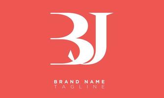 BJ Alphabet letters Initials Monogram logo JB, B and J vector