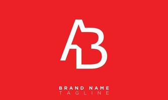 AB Alphabet letters Initials Monogram logo BA, A and B vector