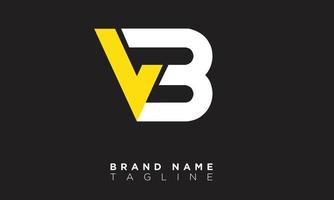 vb alfabeto letras iniciales monograma logo bv, v y b vector