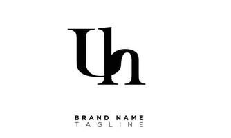 UH Alphabet letters Initials Monogram logo HU, U and H vector