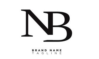 NB Alphabet letters Initials Monogram logo BN, N and B vector