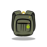 bolsa de color, mochila, mochila, icono de mochila en estilo de dibujos animados. vector