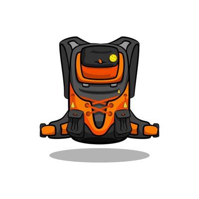 Stylish colored icons, with bold rounded lines technique. backpack, rucksack, knapsack, carrier, hiking bag icon.