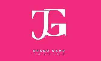 JG Alphabet letters Initials Monogram logo GJ, J and G vector