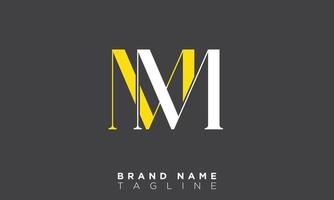 MM Alphabet letters Initials Monogram logo vector