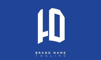 HD Alphabet letters Initials Monogram logo DH, H and D vector