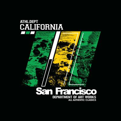 California,element of men fashion and modern city in typography graphic design.Vector illustration.Tshirt,clothing,apparel and other uses