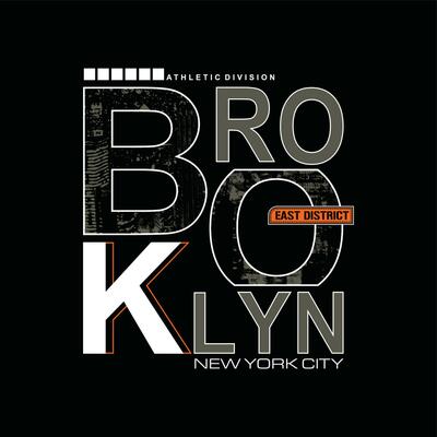 Brooklyn,element of men fashion and modern city in typography graphic design.Vector illustration.Tshirt,clothing,apparel and other uses