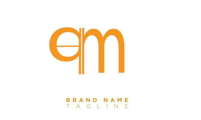 QM Alphabet letters Initials Monogram logo MQ, Q and M