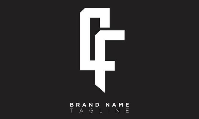 CF Alphabet letters Initials Monogram logo FC, C and F