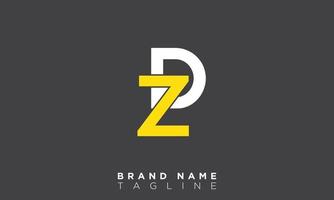 ZD Alphabet letters Initials Monogram logo DZ, Z and D vector