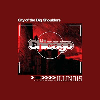 Chicago,Modern of typography and lettering graphic design in Vector illustration.Tshirt,clothing,apparel and other uses