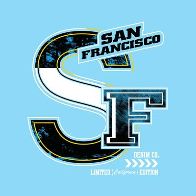 San francisco,element of men fashion and modern city in typography graphic design.Vector illustration.Tshirt,clothing,apparel and other uses