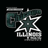 Chicago textured design for t shirt Royalty Free Vector