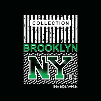 Brooklyn NY,Modern of typography and lettering graphic design in Vector illustration.Tshirt,clothing,apparel and other uses