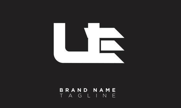 UE Alphabet letters Initials Monogram logo EU, U and E vector