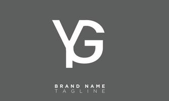 yg alfabeto letras iniciales monograma logo gy, y y g vector