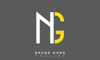 NG Alphabet letters Initials Monogram logo GN, N and G vector