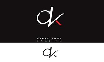 qk alfabeto letras iniciales monograma logo kq, q y k vector