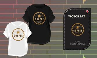 diseño de camiseta café día vector ilustración diseño