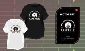 diseño de camisetas gráficos de ilustración vectorial del día del café vector