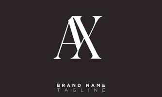 AX Alphabet letters Initials Monogram logo XA, A and X vector