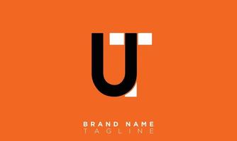 UT Alphabet letters Initials Monogram logo TU, U and T vector