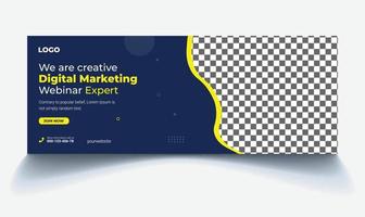 Creative digital marketing banner design vector
