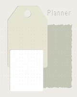 Planner template universal for notes, reminders, plans, ideas, schedule. vector