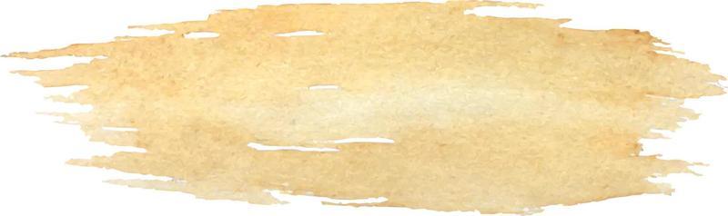 Long watercolor yellow brush stroke in vector.