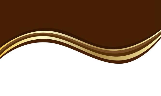 Chocolate decorative wave, wavy stripes, brown and gold, background,  backdrop, packaging, wrapper, label. Curve, template, empty space for  insertion. Isolated, white background. 7947866 Vector Art at Vecteezy