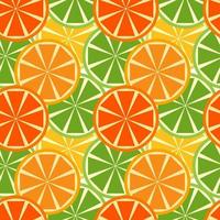 Seamless summer pattern with citrus fruits. Lemon, orange, grapefruit, lime. For the design of a banner backdrop background textiles decor packaging. Vector