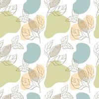 Pattern cocoa hand drawing contour and stains, abstract background, white background. Vector