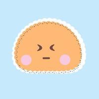 Cute emoji flat emoticon illustration hand drawn design vector