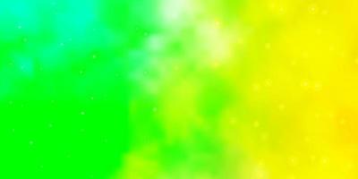 Light Green, Yellow vector texture with beautiful stars.