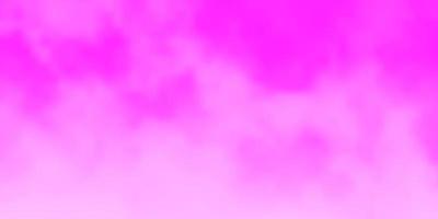 textura de vector rosa claro con cielo nublado.