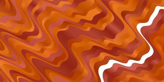 Light Orange vector pattern with wry lines.